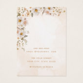 Moderne boho floral waterverf oorbel display kaart (Achterkant)