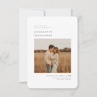 Moderne Boho Foto Huwelijkskaart 'Save the Date' Kaart