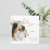 Moderne Boho Foto Save The Date  (Staand voorkant)