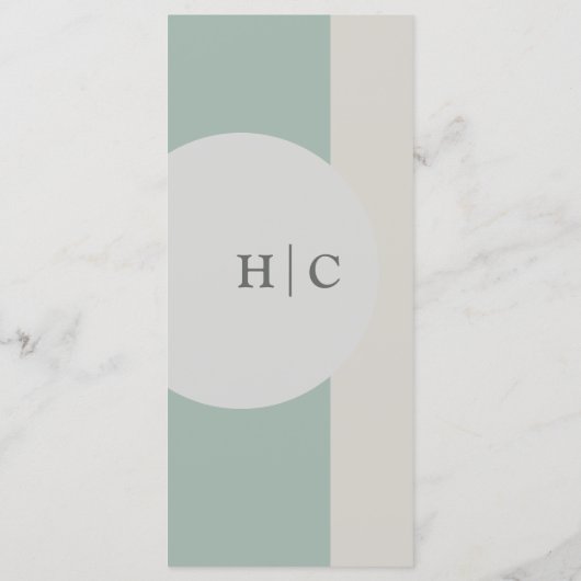 Moderne Boho Geometrische Abstracte Groen Grijs Ta Menu (Achterkant)