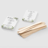 Moderne Boho Greenery Wedding Program Fan Handwaaier (Niet-gemonteerd)