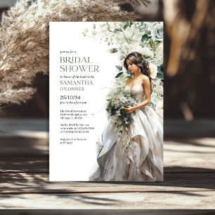 Moderne boho groen eucalyptus vrijgezellenfeest kaart