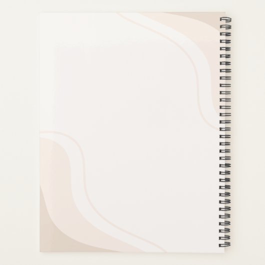 Moderne Boho jaarplanner met aangepaste naam Planner (Achterkant)