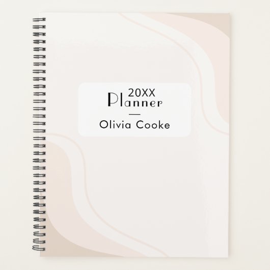 Moderne Boho jaarplanner met aangepaste naam Planner (Voorkant)