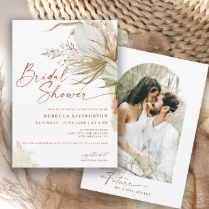 Moderne Boho-kalligrafie Schrift Bruidsborrel Uitn Kaart