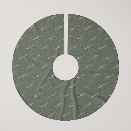 Moderne Boho Kerstgroen en gouden boomrok Kerstboom Rok