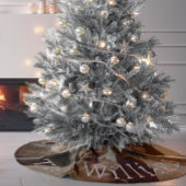 Moderne Boho Kerstmis | Foto met naam boomrok Kerstboom Rok
