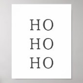 Moderne Boho Kerstmis HO HO HO Wall Art Print (Voorkant)