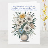 Moderne Boho kunstbloem wordt snel beter Kaart (Gele Bloem)