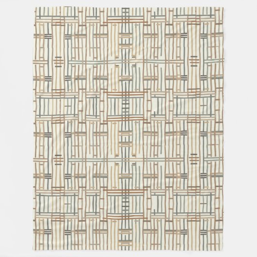 Moderne Boho Lineaire Geometrische ID1276 Fleece Deken (Voorkant)