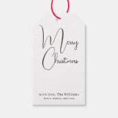Moderne Boho Merry Christmas Family Gift Labels Cadeaulabel (Voorkant)