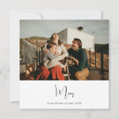 Moderne Boho Merry Seven Foto Kerstmis Feestdagenkaart (Voorkant)