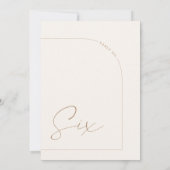 Moderne Boho Minimale Arch Tabel 6 Tabel Aantal Kaart (Achterkant)