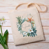 Moderne Boho Minimalist Elegant Trendy Botanical Tote Bag