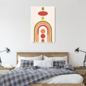 Moderne Boho muurkunst, midden eeuw groot canvas (Insitu (Slaapkamer))