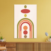 Moderne Boho muurkunst, midden eeuw groot canvas (Insitu (Woonkamer))