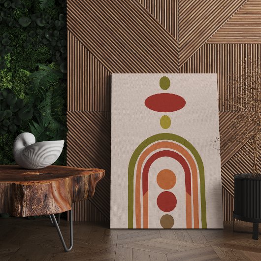 Moderne Boho muurkunst, midden eeuw groot canvas Afdruk