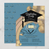 Moderne Boho Neutrale Arc Blue Nurse Afstudeerder  Kaart (Voorkant / Achterkant)