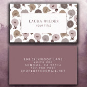 Moderne Boho Neutrale Bloemen Visitekaartje