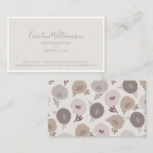 Moderne Boho Neutralen Botanische Eenvoudige Trend Visitekaartje