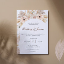 Moderne Boho Pampas Gras Boog Bruiloft