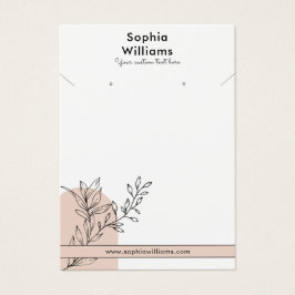 Moderne Boho Pastel Ketting & Oorbel Display Kaart