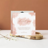 Moderne Boho Perzik Fuzz Foto Afstuderen Bedankkaart