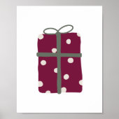 Moderne Boho rood en groen kerstcadeau print (Voorkant)