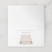 Moderne Boho Roze Elegante Bloemen Bruiloft Plaats (Buitenkant ongevouwen)