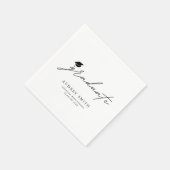 Moderne Boho Script Afstudeerfeest Servetten (Hoek)