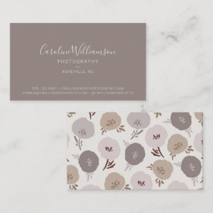 Moderne Boho Taupe Botanische Eenvoudige Trendy Visitekaartje