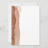 Moderne Boho Terracotta Abstracte Jongensdoop Kaart (Achterkant)