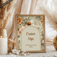 Moderne Boho Terracotta Beige Olijf Bloemstuk Aang