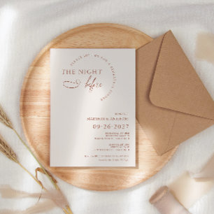 Moderne Boho Terracotta Script Oefenavondeten Kaart