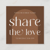 Moderne Boho Terracotta Verwijs een Vriend Beauty  Aanbevelingskaartje (Voorkant)