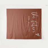 Moderne Boho Terracotta Vrijgezellenfeest Achtergr Wandkleed (Voorkant (horizontaal))