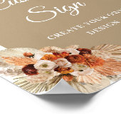 Moderne boho tropische boogbaars gras Aangepast te Poster (Hoek)