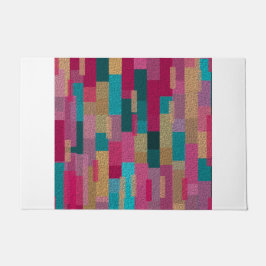 Moderne Boho veelkleurige geometrische kunst Deurmat