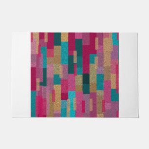 Moderne Boho veelkleurige geometrische kunst Deurmat