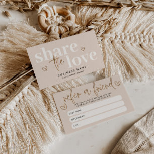 Moderne Boho Verwijs Een Vriend Korting Couponkaar Aanbevelingskaartje