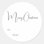 Moderne Boho Vrolijk Kerstfeest tot Van Ronde Sticker (Voorkant)