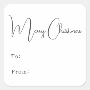 Moderne Boho Vrolijk Kerstfeest tot Van Vierkante Sticker