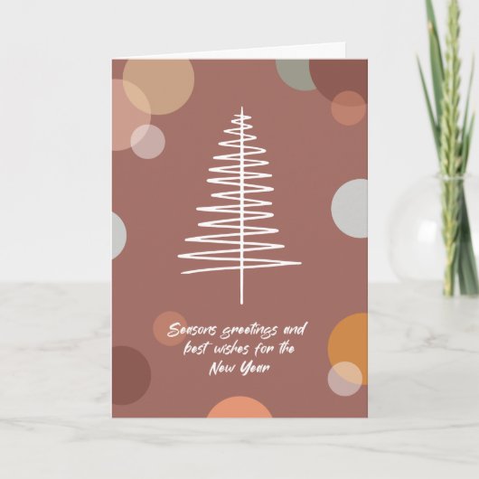 Moderne Boho Vrolijke Kerst / Nieuwjaarskaart Bedankkaart (Voorkant)