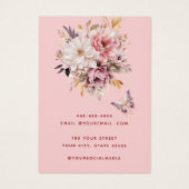 Moderne Boho waterverf bloemenoorbel display kaart (Achterkant)