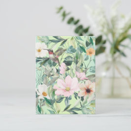 Moderne Boho Waterverf Wildflower Briefkaart