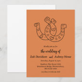 Moderne boho westerne huwelijksuitnodigingen kaart (Voorkant / Achterkant)