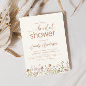 Moderne Boho Wilde Bloem Bruiloft Feest Uitnodigin