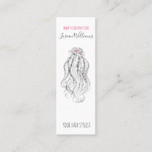 Moderne Boho Wildflower Bruids Haar Stylist Bloeme Mini Visitekaartje
