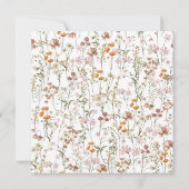 Moderne Boho Wildflower Couples Douche Elegant Kaart (Achterkant)