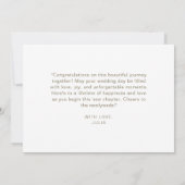 Moderne Boho Wildflower krans Happy Wedding Day Kaart (Achterkant)